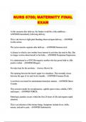 ALL NURS 6700&sol;NURS6700 PACKAGED EXAMS WITH DETAILED QUESTIONS AND 100&percnt; VERIFIED ANSWERS 