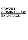 CRW2602 CRIMINAL LAW EXAM PACK.