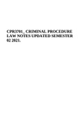 CPR3701_ CRIMINAL PROCEDURE LAW NOTES UPDATED SEMESTER 02 2021.