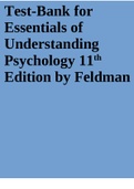 Test-Bank for Essentials of Understanding Psychology 11th Edition by Feldman