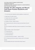 Skin Integrity and Wound Care Bundled Exams Questions and Answers &vert; 100&percnt; Guarantee Pass
