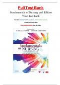 Full Test Bank Fundamentals of Nursing 2nd Edition Yoost Test Bank