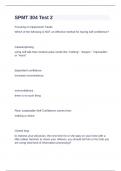 SPMT 304 Test 2 questions and answers verified 2024