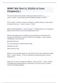 SPMT 304 Test 3 questions and answers verified 2024