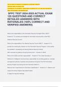 SFPC TEST 2024-2025 ACTUAL EXAM 120 QUESTIONS AND CORRECT DETAILED ANSWERS WITH RATIONALES &lpar;100&percnt; CORRECT AND VERIFIED ANSWERS&rpar;