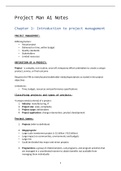 Project Management 314 A1 Summary