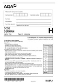 GERMAN GCSE HIGHER 2021