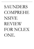 SAUNDERS COMPREHENSIVE REVIEW FOR NCLEX ONE.
