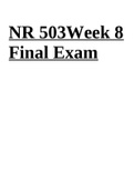 NR 503Week 8 Final Exam