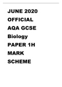 Official AQA A-Level Biology markings schemes