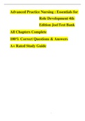 Advanced Practice Nursing : Essentials for Role Development 4th Edition Joel Test Bank (Already Graded A)