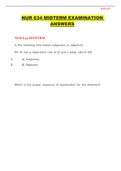 GRAND CANYON UNIVERSITY NURS 634 MIDTERM EXAMINATION WITH COMPLETE QUESTION AND ANSWERS