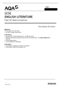 AQA GCSE ENGLISH LITERATURE Paper 1M Modern prose/drama 202