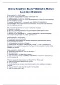 Clinical Readiness Exam&sol;&sol;Medical in Human Case &lpar;recent update&rpar;