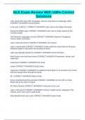 NLE Exam Review With 100&percnt; Correct Solutions