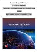 SOLUTION MANUAL - Robert Jacobs & ﻿Richard Chase&comma; Operations and Supply Chain Management ISE 17th Edition&comma; Chapters 1 - 22&comma; Complete Newest Version
