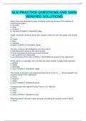 NLE PRACTICE QUESTIONS AND 100&percnt; VERIFIED SOLUTIONS
