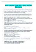 NLE Practice Exam With 100&percnt; Verified Solutions