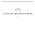 AQA AS SPANISH PAPER 2 WRITING QP MAY 2024
