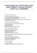 QTM 100 Exam Sample Test -100 Questions with 100&percnt; CORRECT Answers &vert; ESTUDY LATEST&comma; ALL ANSWERED