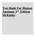 Test-Bank For Human Anatomy 3rd Edition McKinley