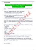 Second Year IEC Final Exam Questions and Answers 2024