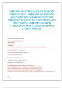 MTO BUS HANDBOOK EXAM 2024-2025  WITH ACTUAL CORRECT QUESTIONS  AND VERIFIED DETAILED ANSWERS  &vert;FREQUENTLY TESTED QUESTIONS AND  SOLUTIONS &vert;ALREADY GRADED  A&plus;&vert;BRAND NEW&excl;&excl;&vert;GUARANTEED PASS  &vert;LATEST UPDATE