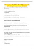Pharmacology &lpar;HLTH 314&rpar; - Exam 1 Questions with 100&percnt; Verified Correct Answers 2024&sol;2025