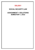 SSL2601 ASSIGNMENT 1 ANSWERS SEMESTER 1, YEAR 2022