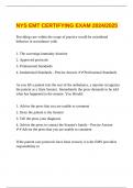  NYS EMT CERTIFYING EXAM 2024&sol;2025