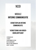 NCOI module Interne Communicatie - Geslaagd Feb 2022 - Cijfer 7,5 met feedback  - Verbeteren doorlooptijden