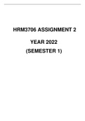 HRM3706  Assignment 2, semester 1 year 2022 