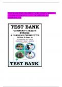 TEST BANK FOR COMMUNITY HEALTH NURSING A CANADIAN PERSPECTIVE 5TH EDITION&comma; BY STAMLER&comma; YIU