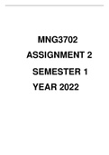 MNG3702 Assignment no&period;2 &lpar;Semester 1&rpar; year 2022