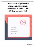 DPR3705 Assignment 2 &lpar;VERIFIED ANSWERS&rpar; Semester 2 2024 &ndash; Due 27 September 2024