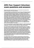 AMS Peer Support Volunteer exam questions and answers