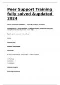 Peer Support Training fully solved &updated 2024&period;