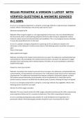 RELIAS PEDIATRIC A VERSION 1 LATEST  WITH VERIFIED QUESTIONS & ANSWERS &lpar;GRADED A&plus;&rpar; 100&percnt;