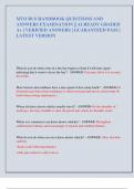 MTO BUS HANDBOOK QUESTIONS AND  ANSWERS EXAMINATION &vert;&vert; ALREADY GRADED  A&plus; &vert; VERIFIED ANSWERS &vert; GUARANTEED PASS &vert;  LATEST VERSION 