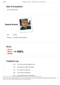 Feedback Log & Score Rashid Ahmed Case Study (answers) 100% all correct