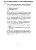 Psychiatric Mental Health Nursing 7th Edition, Sheila l,. Vide beck Test Bank [With Answer Elaborations] Latest 2023 - 2024