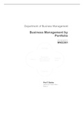 MNB2601 - Business Management By Portfolio