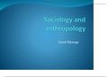 Community health nursing Sociology and Anthropology class notes 