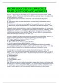 OLDER ADULT EXAM 1 PRACTICE EXAM QUESTIONS AND ANSWERS