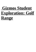 Gizmos Student Exploration: Golf Range