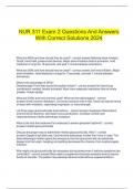    NUR 311 Exam 2 Questions And Answers With Correct Solutions 2024