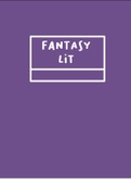 Fantasy Literature exam 1