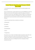 Cystic Fibrosis Questions And Answers NCLEX Exam 2022