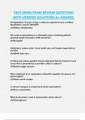 CBCS &lpar;NHA&rpar; EXAM REVIEW QUESTIONS  WITH VERIFIED SOLUTIONS A&plus; GRADED