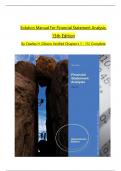 Solution Manual For Financial Statement Analysis 13th Edition By Gibson&comma; All 13 Chapters Covered&comma; Verified Latest Edition